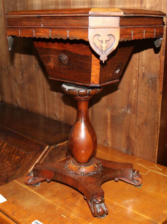 Victorian rosewood work table